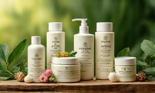 AromaVedica herbal skincare product lineup